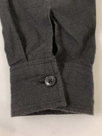 【中古品】【メンズ】 SCHURAY シュウレイ LINEN COTTON OPEN COLLAR SHIRT リネン コットン オープン カラー シャツ SR-SH026 長袖 シャツ 140-260922-hu-47-min サイズ：1 カラー：ブラック 万代Net店