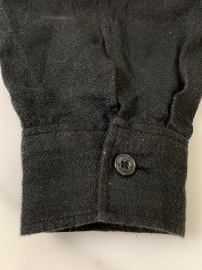 【中古品】【メンズ】 SCHURAY シュウレイ LINEN COTTON OPEN COLLAR SHIRT リネン コットン オープン カラー シャツ SR-SH026 長袖 シャツ 140-260922-hu-47-min サイズ：1 カラー：ブラック 万代Net店