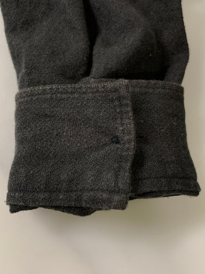 【中古品】【メンズ】 SCHURAY シュウレイ LINEN COTTON OPEN COLLAR SHIRT リネン コットン オープン カラー シャツ SR-SH026 長袖 シャツ 140-260922-hu-47-min サイズ：1 カラー：ブラック 万代Net店