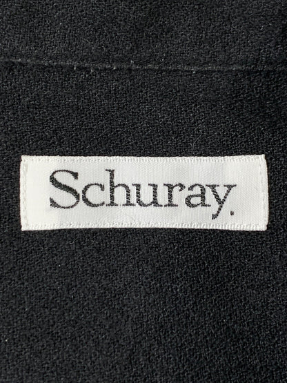 【中古品】【メンズ】 SCHURAY シュウレイ LINEN COTTON OPEN COLLAR SHIRT リネン コットン オープン カラー シャツ SR-SH026 長袖 シャツ 140-260922-hu-47-min サイズ：1 カラー：ブラック 万代Net店