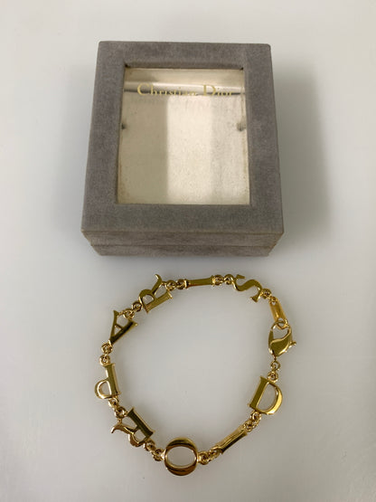 【中古品】【レディース】 CHRISTIAN DIOR クリスチャンディオール DIOR PARIS ブレスレット ディオール パリ ヴィンテージ アクサセリー ジュエリー ロゴ 182-260913-em-12-min カラー：ゴールド 万代Net店