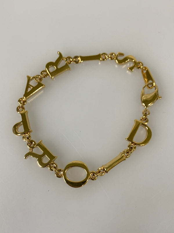 【中古品】【レディース】 CHRISTIAN DIOR クリスチャンディオール DIOR PARIS ブレスレット ディオール パリ ヴィンテージ アクサセリー ジュエリー ロゴ 182-260913-em-12-min カラー：ゴールド 万代Net店