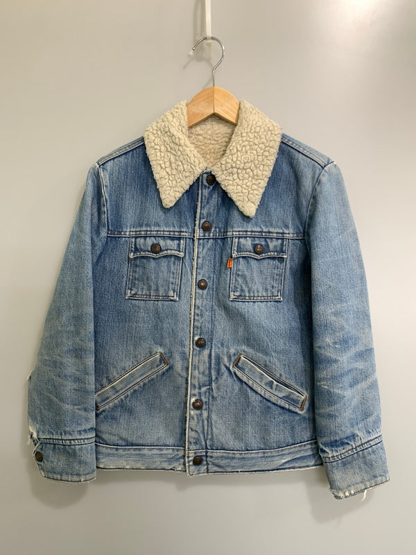 【中古品】【メンズ】 LEVI'S リーバイス 750刻印 オレンジタブ スモールE ボア デニムジャケット アウターGジャン 146-260922-hu-43-min サイズ：表記消えのため不明 カラー：ライトインディゴ 万代Net店