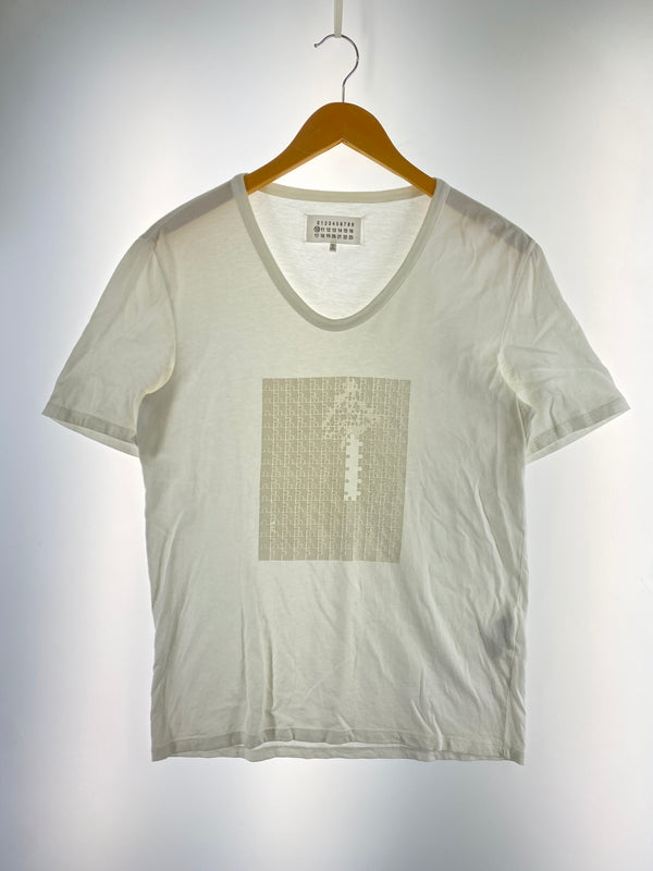 【中古品】【メンズ】 MAISON MARGIELA メゾン マルジェラ WHITE PUZZLE TEE ホワイト パズル Ｔシャツ トップス 141-260915-jt-21-min サイズ：44 カラー：ホワイト 万代Net店