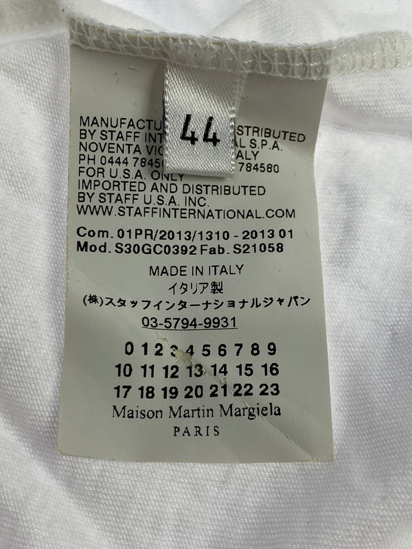 【中古品】【メンズ】 MAISON MARGIELA メゾン マルジェラ WHITE PUZZLE TEE ホワイト パズル Ｔシャツ トップス 141-260915-jt-21-min サイズ：44 カラー：ホワイト 万代Net店