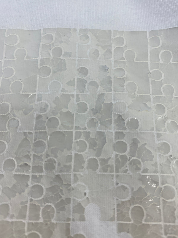 【中古品】【メンズ】 MAISON MARGIELA メゾン マルジェラ WHITE PUZZLE TEE ホワイト パズル Ｔシャツ トップス 141-260915-jt-21-min サイズ：44 カラー：ホワイト 万代Net店