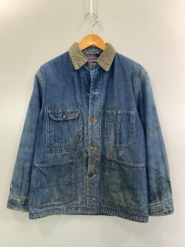 【現状渡し品】【メンズ】 VINTAGE 60S BLANKET LINING DENIM COVERALL ブランケット ライニング デニム カバーオール アウター 146-260915-jt-09-min サイズ：サイズ不明 下記参照 カラー：ライトインディゴ 万代Net店