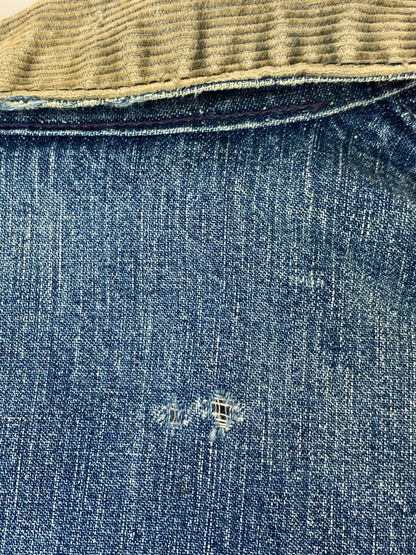 【現状渡し品】【メンズ】 VINTAGE 60S BLANKET LINING DENIM COVERALL ブランケット ライニング デニム カバーオール アウター 146-260915-jt-09-min サイズ：サイズ不明 下記参照 カラー：ライトインディゴ 万代Net店