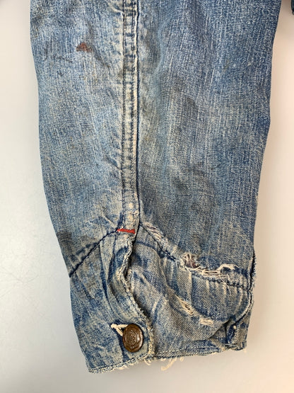 【現状渡し品】【メンズ】 VINTAGE 60S BLANKET LINING DENIM COVERALL ブランケット ライニング デニム カバーオール アウター 146-260915-jt-09-min サイズ：サイズ不明 下記参照 カラー：ライトインディゴ 万代Net店