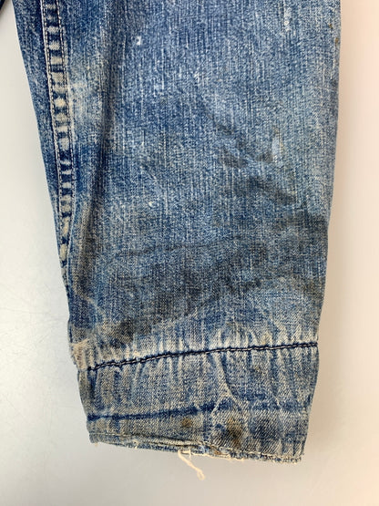 【現状渡し品】【メンズ】 VINTAGE 60S BLANKET LINING DENIM COVERALL ブランケット ライニング デニム カバーオール アウター 146-260915-jt-09-min サイズ：サイズ不明 下記参照 カラー：ライトインディゴ 万代Net店