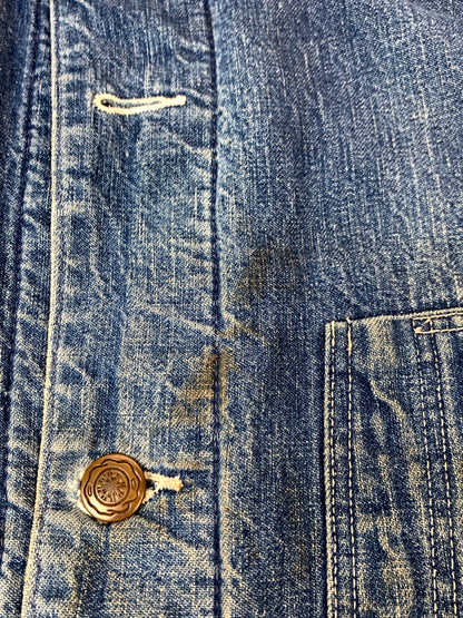 【現状渡し品】【メンズ】 VINTAGE 60S BLANKET LINING DENIM COVERALL ブランケット ライニング デニム カバーオール アウター 146-260915-jt-09-min サイズ：サイズ不明 下記参照 カラー：ライトインディゴ 万代Net店
