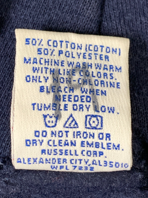 【中古品】【メンズ】 USED RUSSEL ラッセル メキシコ製 ALLEN EAGLES HOODIE アレン イーグルス フーディ 長袖 パーカー 146-260916-hu-23-min サイズ：M カラー：ネイビー 万代Net店