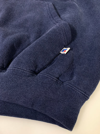 【中古品】【メンズ】 USED RUSSEL ラッセル メキシコ製 ALLEN EAGLES HOODIE アレン イーグルス フーディ 長袖 パーカー 146-260916-hu-23-min サイズ：M カラー：ネイビー 万代Net店
