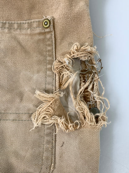 【ジャンク品】【メンズ】 CARHARTT カーハート DOUBLE KNEE DUCK OVERALLS ダブル ニー ダック オーバーオール オールインワン 146-260922-hu-53-min サイズ：サイズ表記不明 カラー：ベージュ 万代Net店
