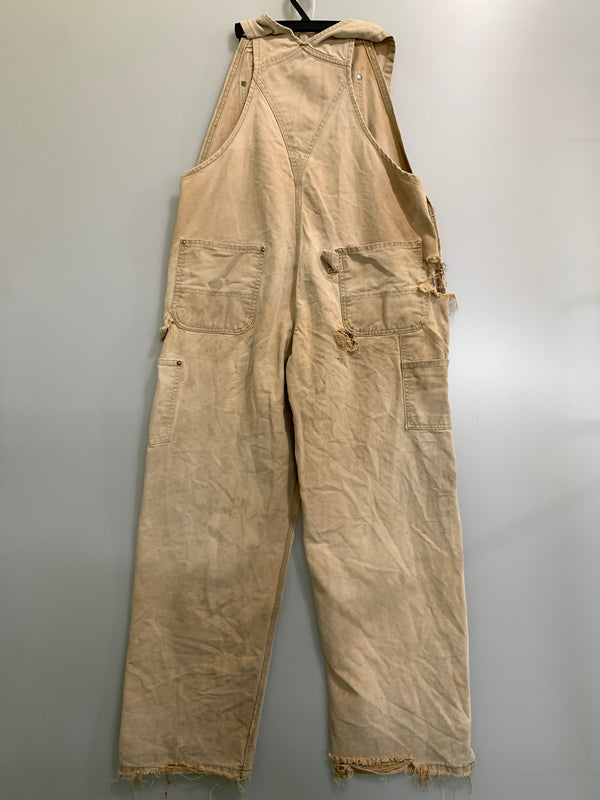 【ジャンク品】【メンズ】 CARHARTT カーハート DOUBLE KNEE DUCK OVERALLS ダブル ニー ダック オーバーオール オールインワン 146-260922-hu-53-min サイズ：サイズ表記不明 カラー：ベージュ 万代Net店