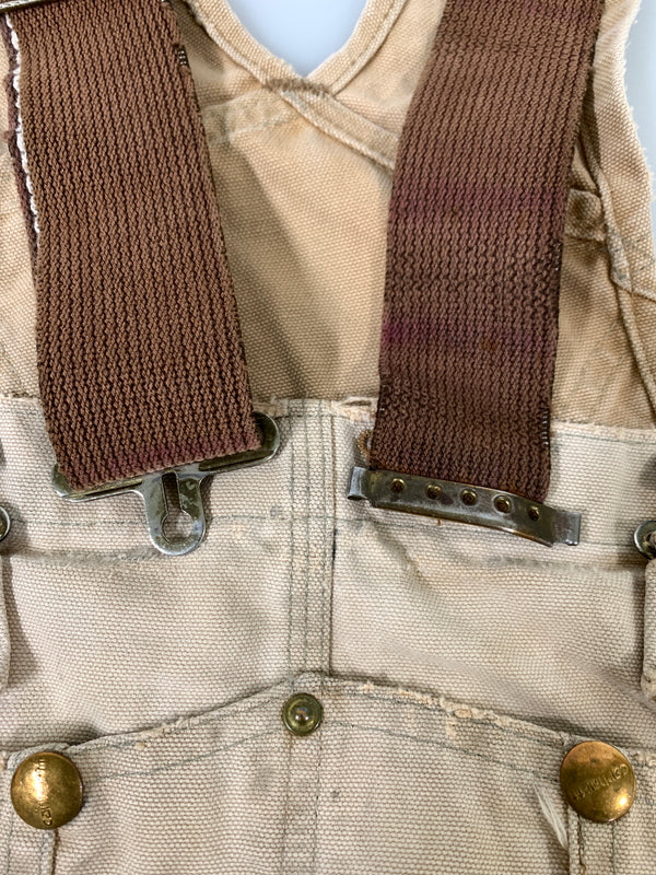 【ジャンク品】【メンズ】 CARHARTT カーハート DOUBLE KNEE DUCK OVERALLS ダブル ニー ダック オーバーオール オールインワン 146-260922-hu-53-min サイズ：サイズ表記不明 カラー：ベージュ 万代Net店
