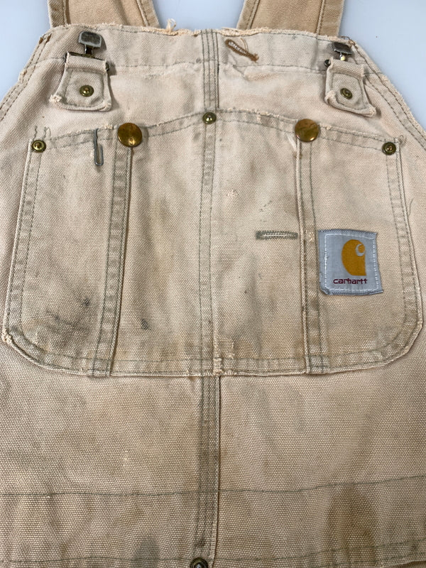 【ジャンク品】【メンズ】 CARHARTT カーハート DOUBLE KNEE DUCK OVERALLS ダブル ニー ダック オーバーオール オールインワン 146-260922-hu-53-min サイズ：サイズ表記不明 カラー：ベージュ 万代Net店