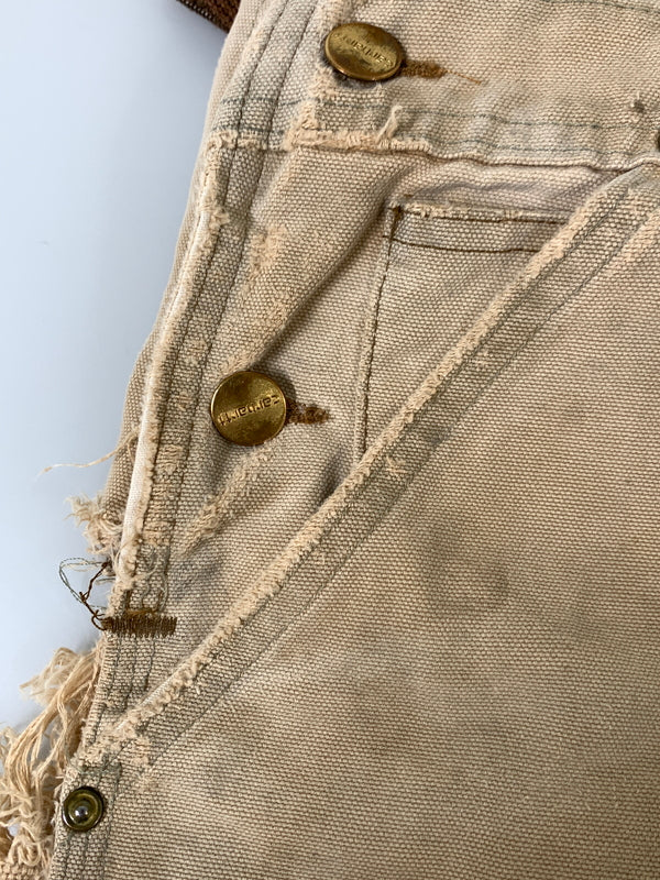 【ジャンク品】【メンズ】 CARHARTT カーハート DOUBLE KNEE DUCK OVERALLS ダブル ニー ダック オーバーオール オールインワン 146-260922-hu-53-min サイズ：サイズ表記不明 カラー：ベージュ 万代Net店
