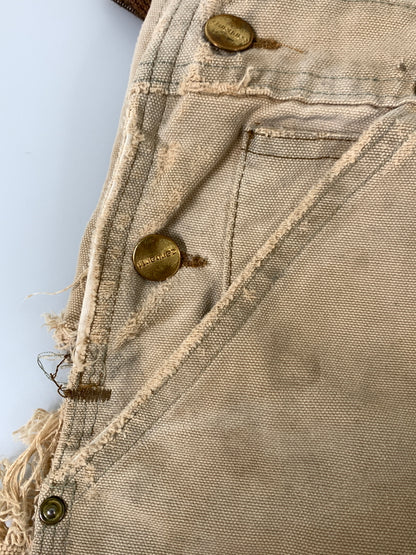 【ジャンク品】【メンズ】 CARHARTT カーハート DOUBLE KNEE DUCK OVERALLS ダブル ニー ダック オーバーオール オールインワン 146-260922-hu-53-min サイズ：サイズ表記不明 カラー：ベージュ 万代Net店