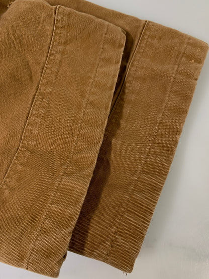 【現状渡し品】【メンズ】 CARHARTT カーハート RELAXED FIT DOUBLE KNEE DUCK OVERALLS リラックスド フィット ダブル ニー ダック オーバーオール オールインワン 146-260922-hu-54-min サイズ：48×32 カラー：ブラウン系 万代Net店