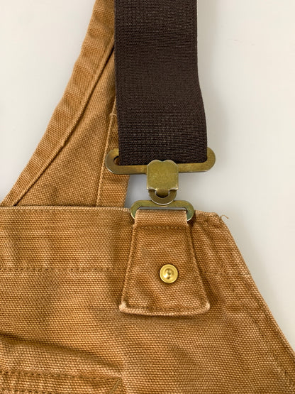 【現状渡し品】【メンズ】 CARHARTT カーハート RELAXED FIT DOUBLE KNEE DUCK OVERALLS リラックスド フィット ダブル ニー ダック オーバーオール オールインワン 146-260922-hu-54-min サイズ：48×32 カラー：ブラウン系 万代Net店