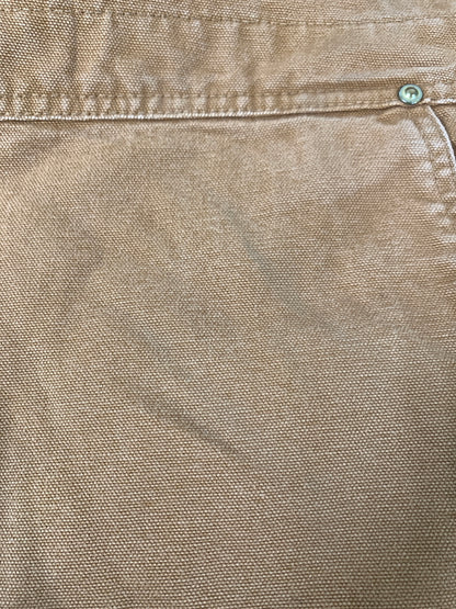 【現状渡し品】【メンズ】 CARHARTT カーハート RELAXED FIT DOUBLE KNEE DUCK OVERALLS リラックスド フィット ダブル ニー ダック オーバーオール オールインワン 146-260922-hu-54-min サイズ：48×32 カラー：ブラウン系 万代Net店