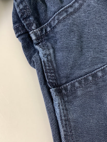 【現状渡し品】【メンズ】 CARHARTT カーハート RELAXED FIT DOUBLE KNEE DUCK OVERALLS リラックスド フィット ダブル ニー ダック オーバーオール オールインワン 146-260922-hu-55-min サイズ：40×32 カラー：ネイビー 万代Net店