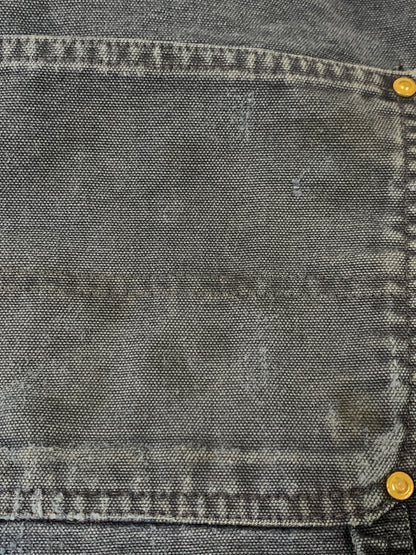 【現状渡し品】【メンズ】 CARHARTT カーハート RELAXED FIT DOUBLE KNEE DUCK OVERALLS リラックスド フィット ダブル ニー ダック オーバーオール オールインワン 146-260922-hu-55-min サイズ：40×32 カラー：ネイビー 万代Net店