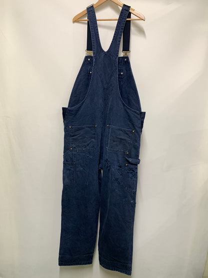 【現状渡し品】【メンズ】 CARHARTT カーハート RELAXED FIT DOUBLE KNEE DUCK OVERALLS リラックスド フィット ダブル ニー ダック オーバーオール オールインワン 146-260922-hu-55-min サイズ：40×32 カラー：ネイビー 万代Net店