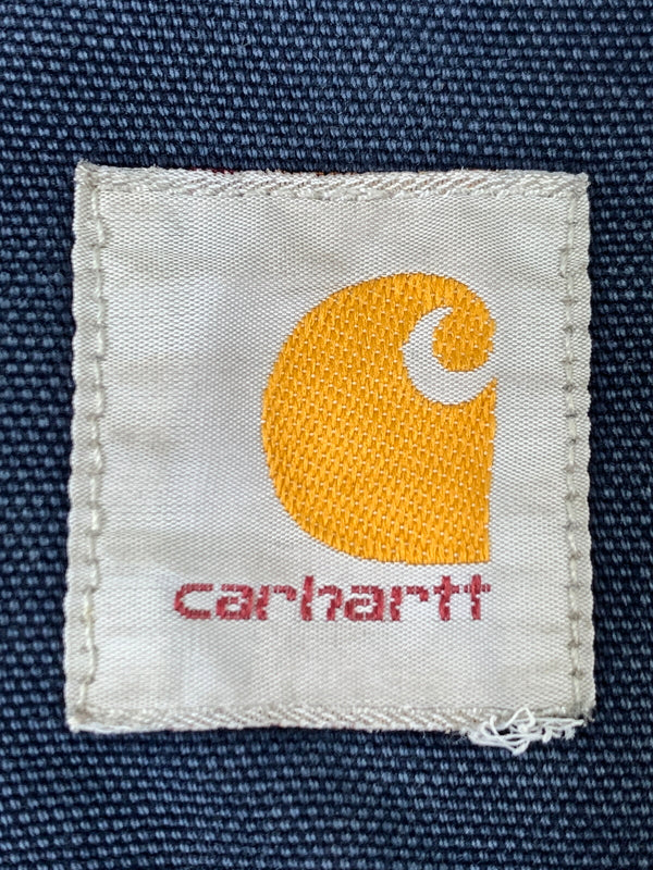 【現状渡し品】【メンズ】 CARHARTT カーハート RELAXED FIT DOUBLE KNEE DUCK OVERALLS リラックスド フィット ダブル ニー ダック オーバーオール オールインワン 146-260922-hu-55-min サイズ：40×32 カラー：ネイビー 万代Net店
