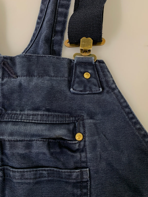 【現状渡し品】【メンズ】 CARHARTT カーハート RELAXED FIT DOUBLE KNEE DUCK OVERALLS リラックスド フィット ダブル ニー ダック オーバーオール オールインワン 146-260922-hu-55-min サイズ：40×32 カラー：ネイビー 万代Net店