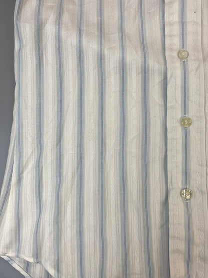 【中古品】【メンズ】 USED CAREERCLUB キャリア クラブ 70S USA製 STRIPE SHIRT 70年代 ストライプシャツ 長袖 シャツ 146-260916-hu-71-min サイズ：14 1/2 カラー：ホワイト/ライトブルー（ストライプ） 万代Net店