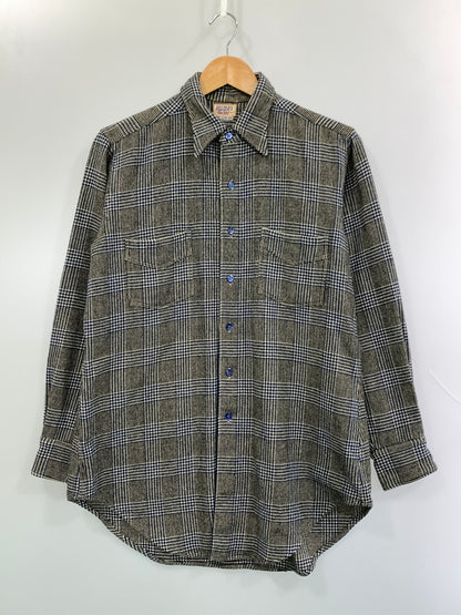 【中古品】【メンズ】 BUCKLEY SHIRT バックリー シャツ 50S FLANNEL SHIRT 50年代 フランネル シャツ トップス 146-260915-jt-08-min カラー：ブラック/ホワイト/ブルー 万代Net店
