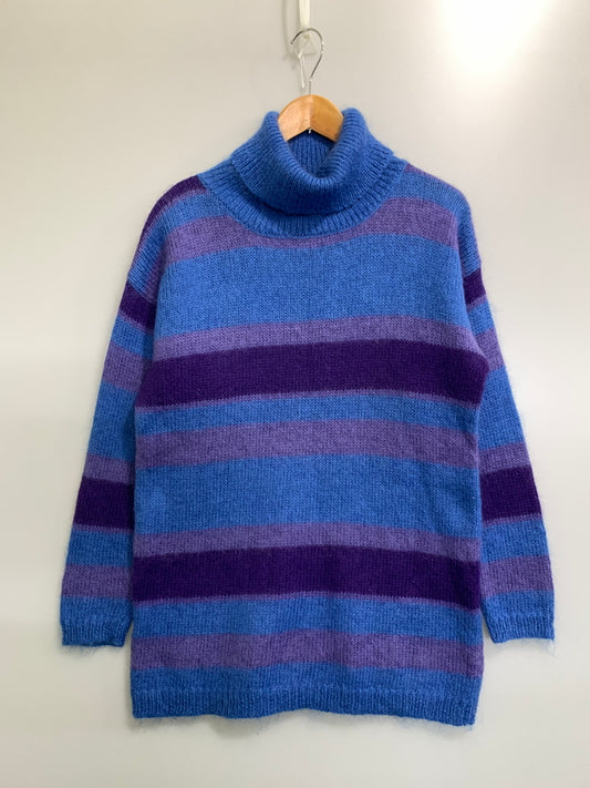 【中古品】【メンズ】 USED MOHAIR KNIT モヘアニット セーター トップス 146-260916-hu-52-min サイズ：表記タグ無しのため不明 カラー：ブルー/パープル 万代Net店