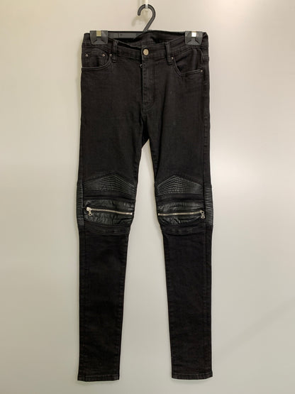 【中古品】【メンズ】 MNML ミニマル BIKER SKINNY DENIM PANT バイカー スキニー デニム パンツ ジーパン ボトムス 153-260922-hu-59-min サイズ：32 カラー：ブラック 万代Net店