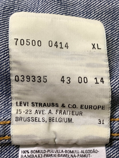 【中古品】【メンズ】 LEVI'S リーバイス T13刻印 ユーロモデル デニムジャケット 70500-0414 アウター ジージャン 146-260916-hu-26-min サイズ：XL カラー：ブルーインディゴ 万代Net店