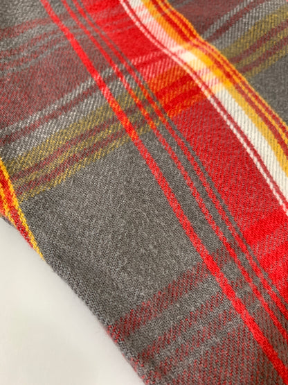 【中古品】【メンズ】 TOYS MCCOY トイズ マッコイ FLANNEL SHIRT フランネル シャツ 長袖 ロングスリーブ チェック シャツ 145-260922-hu-48-min サイズ：15 カラー：レッド系（チェック） 万代Net店