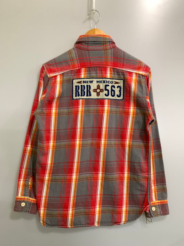 【中古品】【メンズ】 TOYS MCCOY トイズ マッコイ FLANNEL SHIRT フランネル シャツ 長袖 ロングスリーブ チェック シャツ 145-260922-hu-48-min サイズ：15 カラー：レッド系（チェック） 万代Net店