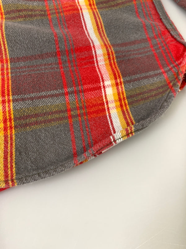 【中古品】【メンズ】 TOYS MCCOY トイズ マッコイ FLANNEL SHIRT フランネル シャツ 長袖 ロングスリーブ チェック シャツ 145-260922-hu-48-min サイズ：15 カラー：レッド系（チェック） 万代Net店