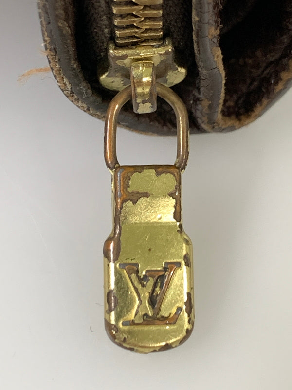 【現状渡し品】【メンズ/レディース】 LOUIS VUITTON ルイ・ヴィトン コンパクト・ジップ ダミエ エベヌ N61668 二つ折り財布 ウォレット 市松模様 179-260913-em-14-min カラー：ブラウン 万代Net店