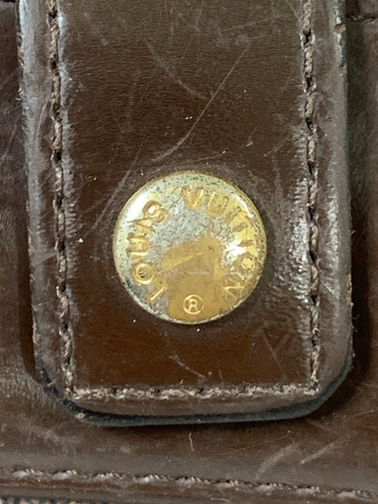 【現状渡し品】【メンズ/レディース】 LOUIS VUITTON ルイ・ヴィトン コンパクト・ジップ ダミエ エベヌ N61668 二つ折り財布 ウォレット 市松模様 179-260913-em-14-min カラー：ブラウン 万代Net店