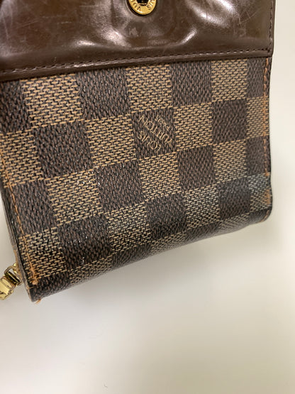 【現状渡し品】【メンズ/レディース】 LOUIS VUITTON ルイ・ヴィトン コンパクト・ジップ ダミエ エベヌ N61668 二つ折り財布 ウォレット 市松模様 179-260913-em-14-min カラー：ブラウン 万代Net店