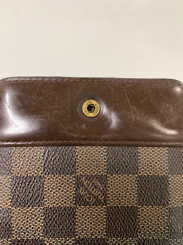 【現状渡し品】【メンズ/レディース】 LOUIS VUITTON ルイ・ヴィトン コンパクト・ジップ ダミエ エベヌ N61668 二つ折り財布 ウォレット 市松模様 179-260913-em-14-min カラー：ブラウン 万代Net店