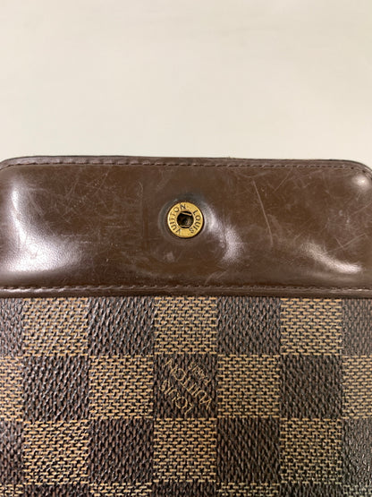 【現状渡し品】【メンズ/レディース】 LOUIS VUITTON ルイ・ヴィトン コンパクト・ジップ ダミエ エベヌ N61668 二つ折り財布 ウォレット 市松模様 179-260913-em-14-min カラー：ブラウン 万代Net店