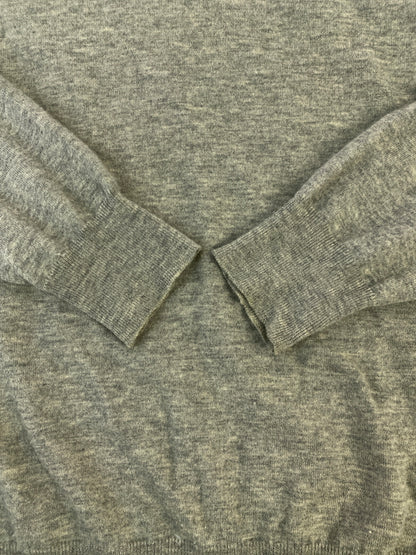 【中古品】【メンズ】 MAISON MARTIN MARGIELA メゾン マルタン マルジェラ HA009 06AW ここのえタグ エルボーパッチ Vネック ニットセーター トップス 141-260915-jt-23-min サイズ：M カラー：ライトグレー 万代Net店