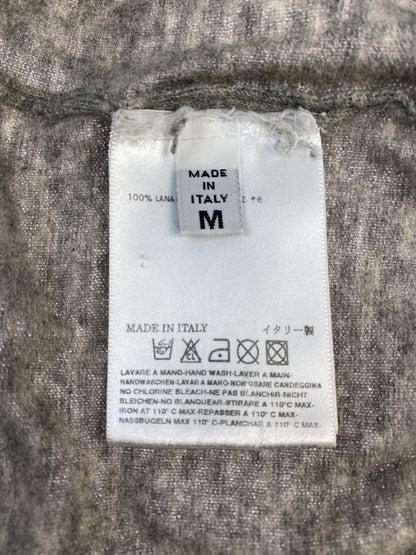 【中古品】【メンズ】 MAISON MARTIN MARGIELA メゾン マルタン マルジェラ HA009 06AW ここのえタグ エルボーパッチ Vネック ニットセーター トップス 141-260915-jt-23-min サイズ：M カラー：ライトグレー 万代Net店