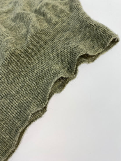 【中古品】【メンズ】 MAISON MARTIN MARGIELA メゾン マルタン マルジェラ HA009 06AW ここのえタグ エルボーパッチ Vネック ニットセーター トップス 141-260915-jt-23-min サイズ：M カラー：ライトグレー 万代Net店