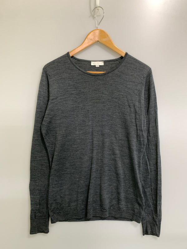 【中古品】【メンズ】 JOHN SMEDLEY ジョンスメドレー NEW ZERLAND MERINO LS KNIT ニュージーランド メリノ ロング スリーブ ニット CA45550 トップス 141-260922-hu-41-min サイズ：L カラー：グレー 万代Net店