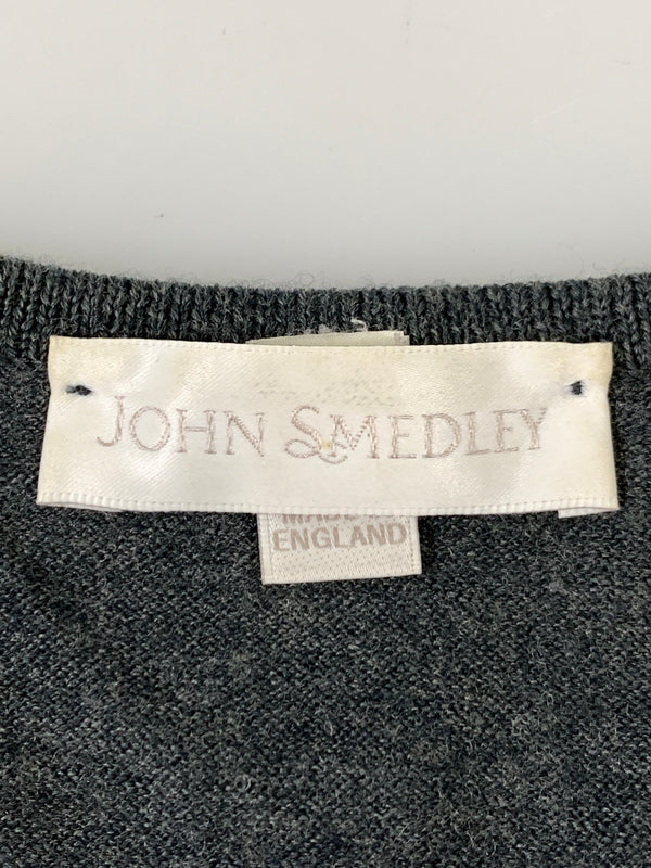 【中古品】【メンズ】 JOHN SMEDLEY ジョンスメドレー NEW ZERLAND MERINO LS KNIT ニュージーランド メリノ ロング スリーブ ニット CA45550 トップス 141-260922-hu-41-min サイズ：L カラー：グレー 万代Net店