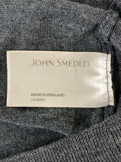 【中古品】【メンズ】 JOHN SMEDLEY ジョンスメドレー NEW ZERLAND MERINO LS KNIT ニュージーランド メリノ ロング スリーブ ニット CA45550 トップス 141-260922-hu-41-min サイズ：L カラー：グレー 万代Net店
